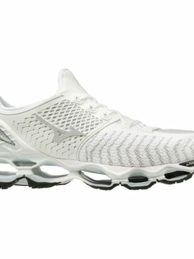 Fitness Mania - Mizuno Wave Prophecy Waveknit - Unisex Running Shoes - White/Silver/Glacier Grey