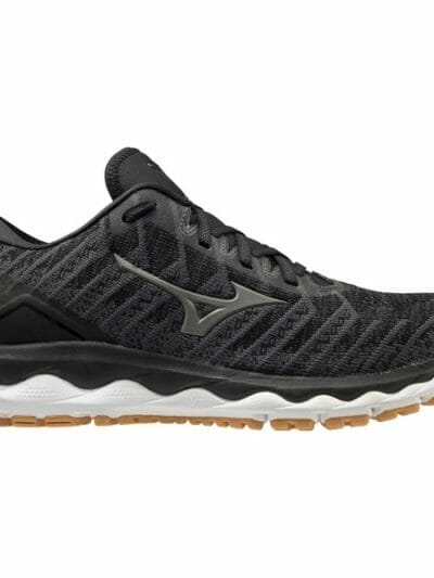 Fitness Mania - Mizuno Wave Sky 4 Waveknit - Mens Running Shoes - Black/Biscuit