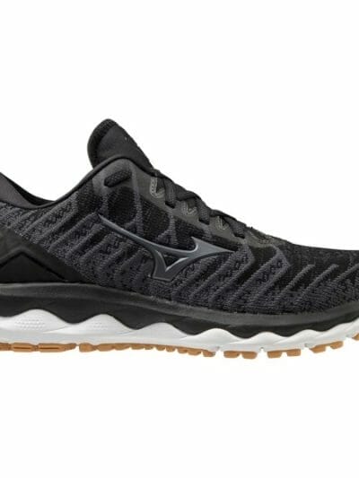 Fitness Mania - Mizuno Wave Sky 4 Waveknit - Womens Running Shoes - Black/Biscuit