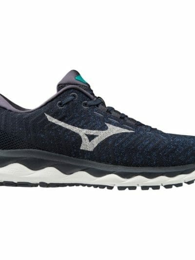 Fitness Mania - Mizuno Wave Sky Waveknit 3 - Mens Running Shoes - True Blue/Nimbus Cloud