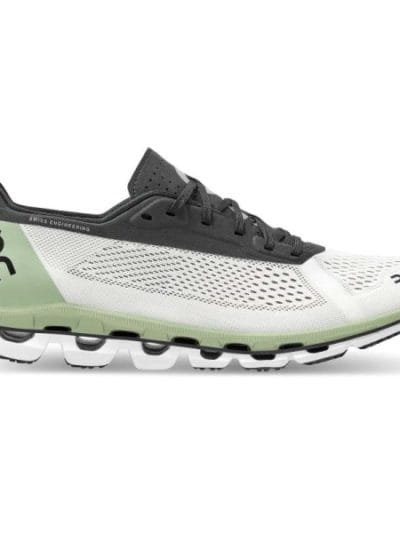 Fitness Mania - On Cloudboom - Mens Running Shoes - White/Black/Green