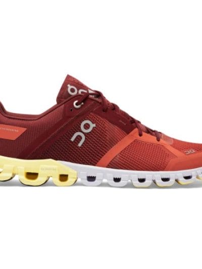 Fitness Mania - On Cloudflow - Mens Running Shoes - Rust/Limelight