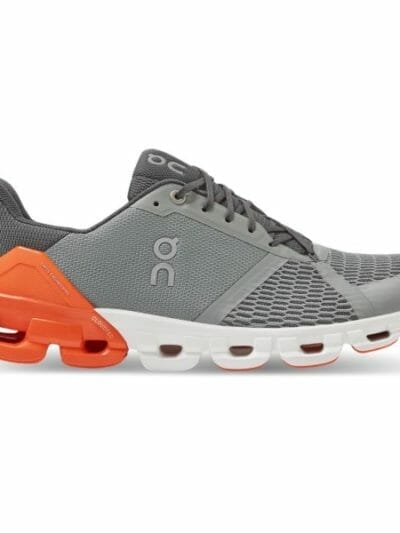 Fitness Mania - On Cloudflyer - Mens Running Shoes - Grey/Orange