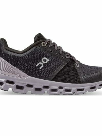 Fitness Mania - On Cloudstratus - Womens Running Shoes - Black/Lilac