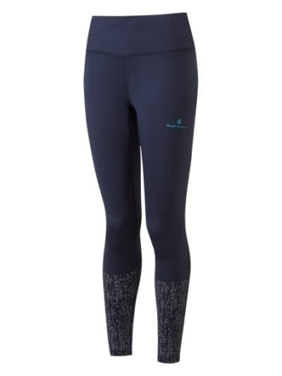 Fitness Mania - Ronhill Life Nightrunner Womens Running Tights - Deep Navy/Reflect