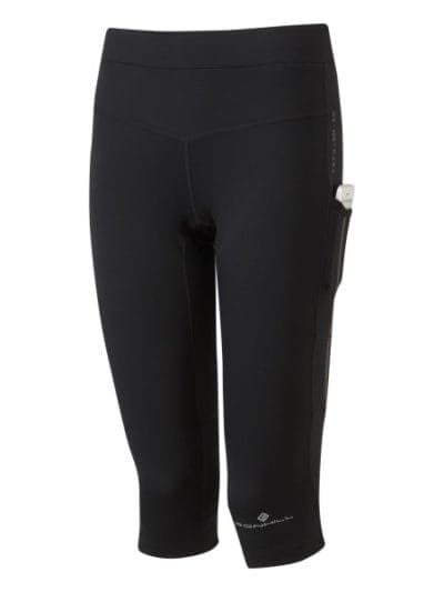 Fitness Mania - Ronhill Tech Revive Stretch Capri Womens Running Tights - All Black