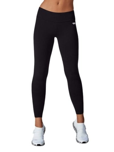 Fitness Mania - Running Bare High Rise Supplex Womens Full Length Training Tights - Black