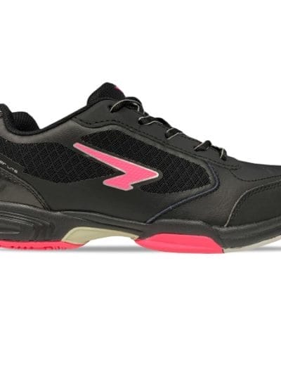 Fitness Mania - Sfida Attack 2 - Kids Netball Shoes - Black/fuchsia