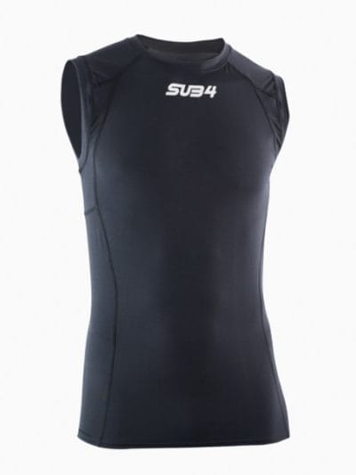 Fitness Mania - Sub4 Compression Base Layer Unisex Sleeveless Top - Black