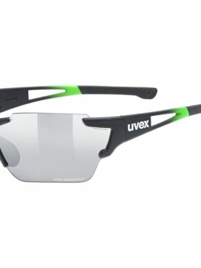 Fitness Mania - UVEX Sportstyle 803 Race Variomatic Light Reacting Multi Sport Sunglasses - Black/Green