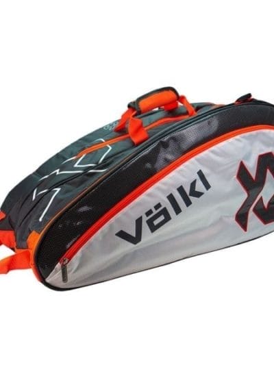 Fitness Mania - Volkl Tour Mega 9-12 Tennis Racquet Bag - Charcoal/White/Lava