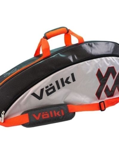Fitness Mania - Volkl Tour Pro 3-5 Tennis Racquet Bag - Charcoal/White/Lava