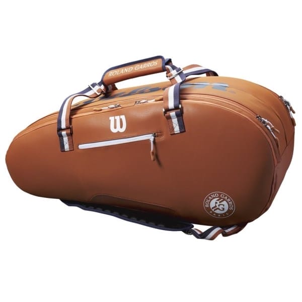 Fitness Mania - Wilson Roland Garros 12 Pack Tennis Racquet Bag 2020 - Clay/Navy/White