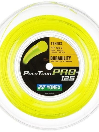 Fitness Mania - Yonex Poly Tour Pro 1.25 Tennis String Reel 200m - Yellow
