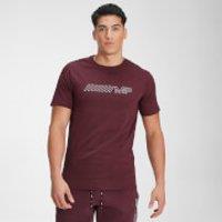 Fitness Mania - MP Men's Outline Graphic Short Sleeve T-Shirt - Washed Oxblood