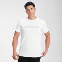 Fitness Mania - MP Men's Outline Graphic Short Sleeve T-Shirt - White