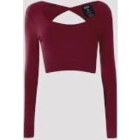 Fitness Mania - MP Women's Power Mesh Long Sleeve Top - Oxblood - XS