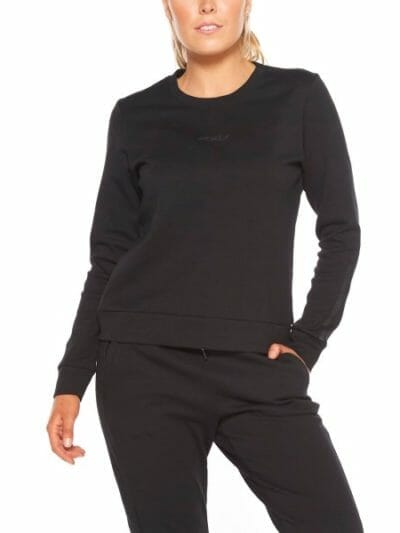 Fitness Mania - 2XU Commute Crew Womens Sweatshirt - Black