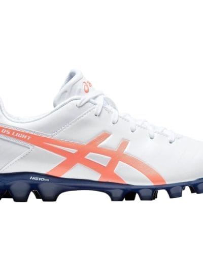 Fitness Mania - Asics DS Light 3 JR - Kids Football Boots - White/Flash Coral/Navy