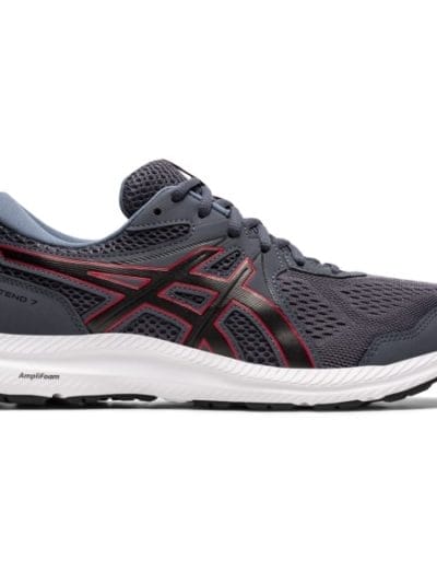 Fitness Mania - Asics Gel-Contend 7 - Mens Running Shoes - Carrier Grey/Classic Red