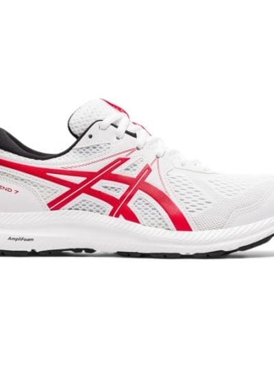 Fitness Mania - Asics Gel-Contend 7 - Mens Running Shoes - White/Classic Red