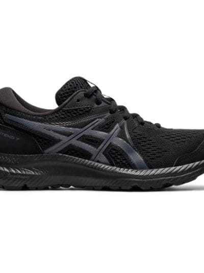 Fitness Mania - Asics Gel-Contend 7 - Womens Running Shoes - Triple Black/Carrier Grey