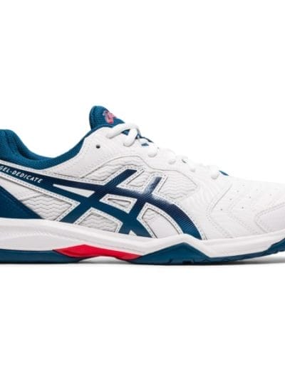 Fitness Mania - Asics Gel Dedicate 6 Hardcourt - Mens Tennis Shoes - White/Mako Blue