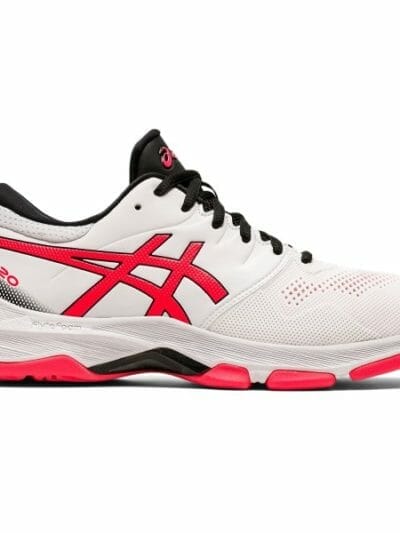 Fitness Mania - Asics Gel Netburner 20 - Womens Netball Shoes - White/Diva Pink