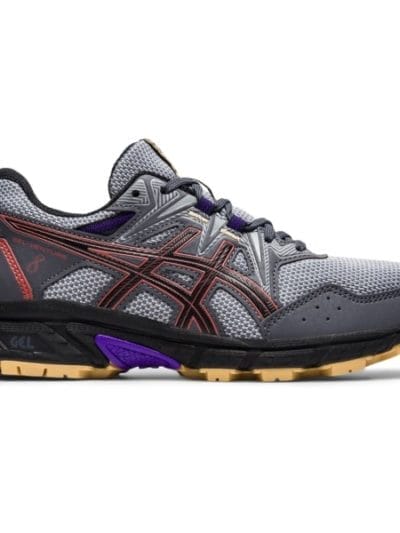 Fitness Mania - Asics Gel Venture 8 - Womens Trail Running Shoes - Carrier Grey/Red Brick