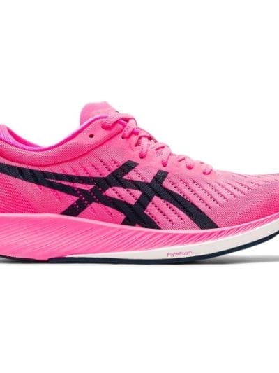 Fitness Mania - Asics MetaRacer - Womens Road Racing Shoes - Hot Pink/French Blue