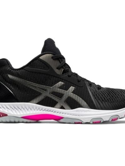 Fitness Mania - Asics Netburner Ballistic FF MT 2 - Womens Netball Shoes - Black/Gunmetal