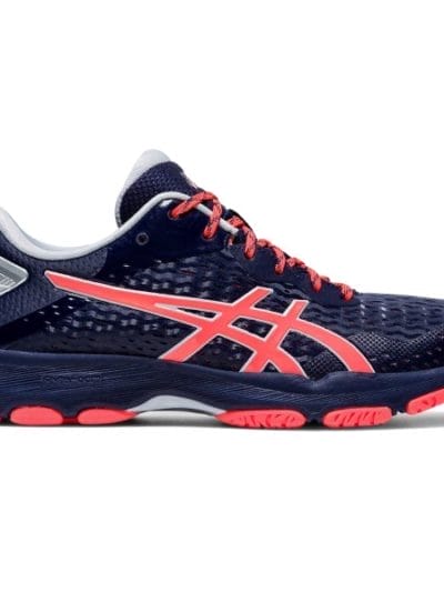 Fitness Mania - Asics Netburner Professional FF 2 - Womens Netball Shoes - Peacoat/Flash Coral
