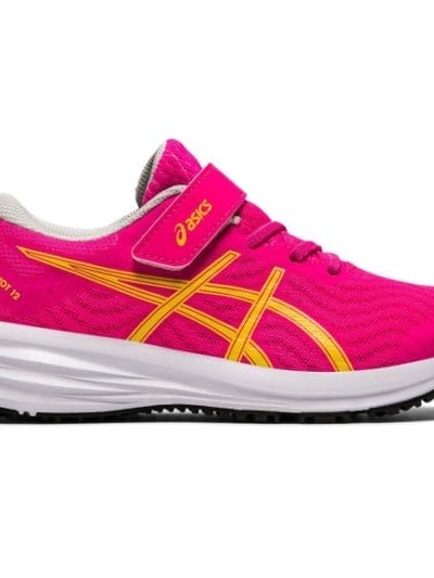 Fitness Mania - Asics Patriot 12 PS - Kids Running Shoes - Pink Glo/White