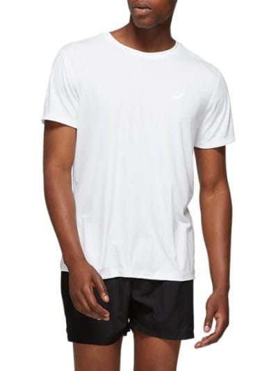 Fitness Mania - Asics Silver Mens Short Sleeve Running T-Shirt - Brilliant White
