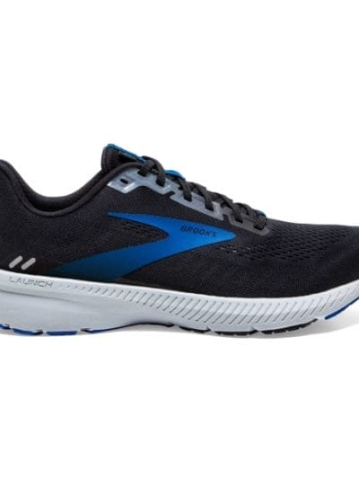 Fitness Mania - Brooks Launch 8 - Mens Running Shoes - Black/Grey/Blue