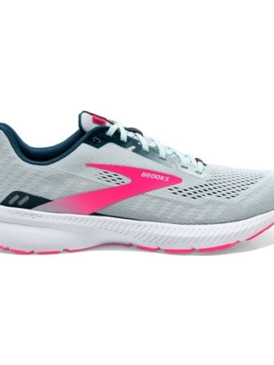 Fitness Mania - Brooks Launch 8 - Womens Running Shoes - Ice Flow/Navy/Pink