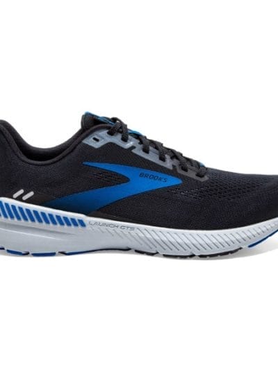 Fitness Mania - Brooks Launch GTS 8 - Mens Running Shoes - Black/Grey/Blue