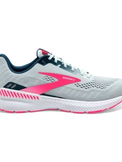 Fitness Mania - Brooks Launch GTS 8 - Womens Running Shoes - Ice Flow/Navy/Pink