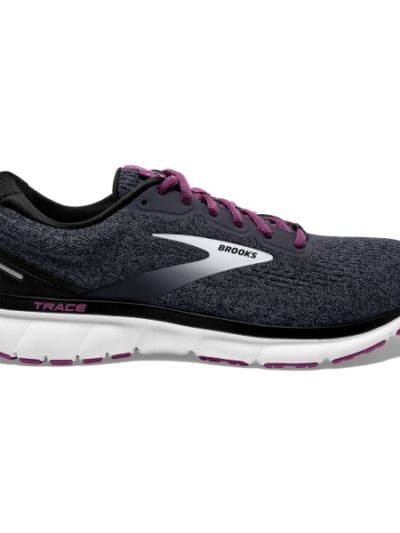 Fitness Mania - Brooks Trace - Womens Running Shoes - Ebony/Black/Wood Violet