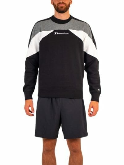 Fitness Mania - Champion EU Block Crew Mens Sweatshirt - Black