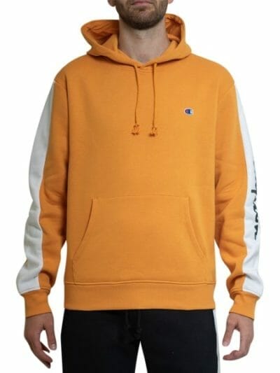 Fitness Mania - Champion Panel Mens Hoodie - Yellow