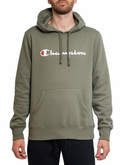 Fitness Mania - Champion Script Mens Hoodie - Khaki