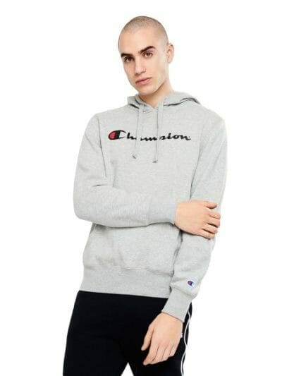 Fitness Mania - Champion Script Mens Hoodie - Oxford Heather