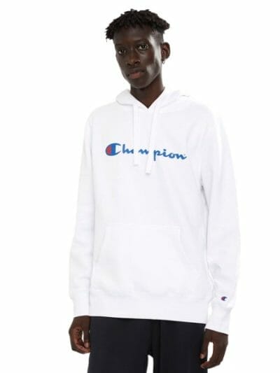 Fitness Mania - Champion Script Mens Hoodie - White