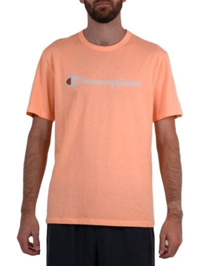 Fitness Mania - Champion Script Mens Short Sleeve T-Shirt - Mandarin Mist