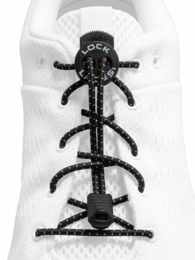 Fitness Mania - Lock Laces Original 2 pair pack - No-Tie Elastic Shoe Laces - Black