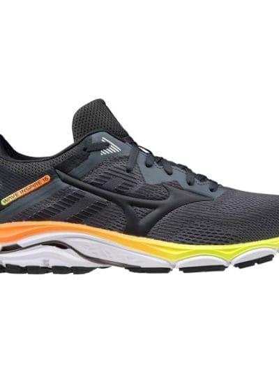 Fitness Mania - Mizuno Wave Inspire 16 - Mens Running Shoes - Castlerock/Shocking Orange