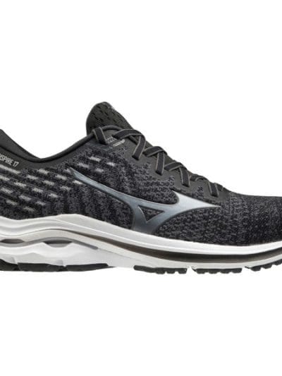 Fitness Mania - Mizuno Wave Inspire 17 Waveknit - Mens Running Shoes - Black/Quiet Shade