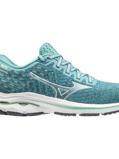 Fitness Mania - Mizuno Wave Inspire 17 Waveknit - Womens Running Shoes - Dusty Turquoise/White