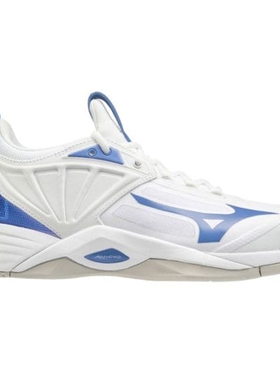 Fitness Mania - Mizuno Wave Momentum - Womens Netball Shoes - White/Ultramarine